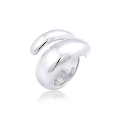 Silberring NENALINA "Ring Wickelring Spiral Fingerschmuck 925 Silber" Gr. 56, silber, Fingerringe, Damen, 56, Silber 925 (Sterlingsilber), Silberring