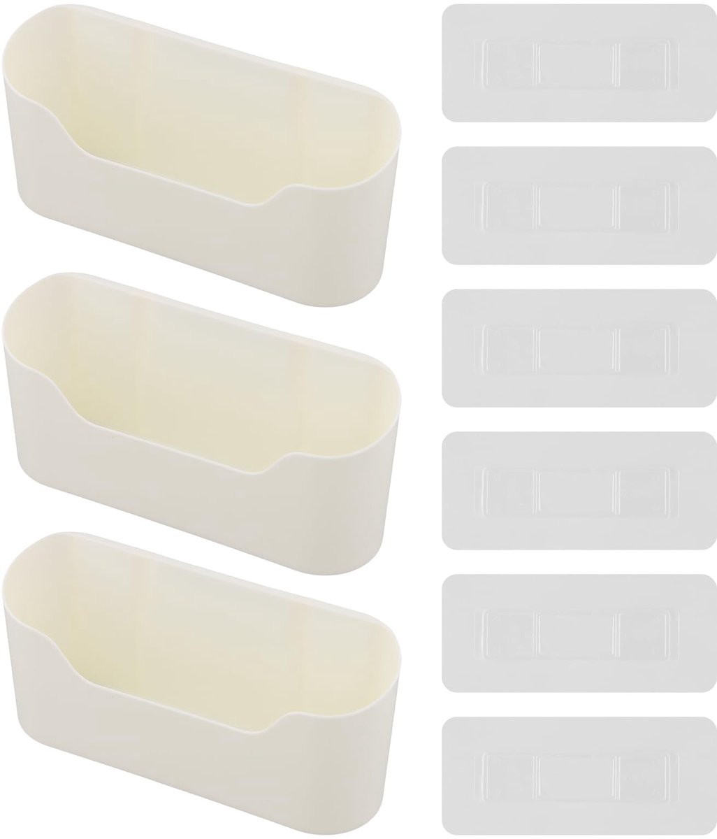 Set van 3 zelfklevende wandopbergdozen voor de keuken, badkamer en koelkast