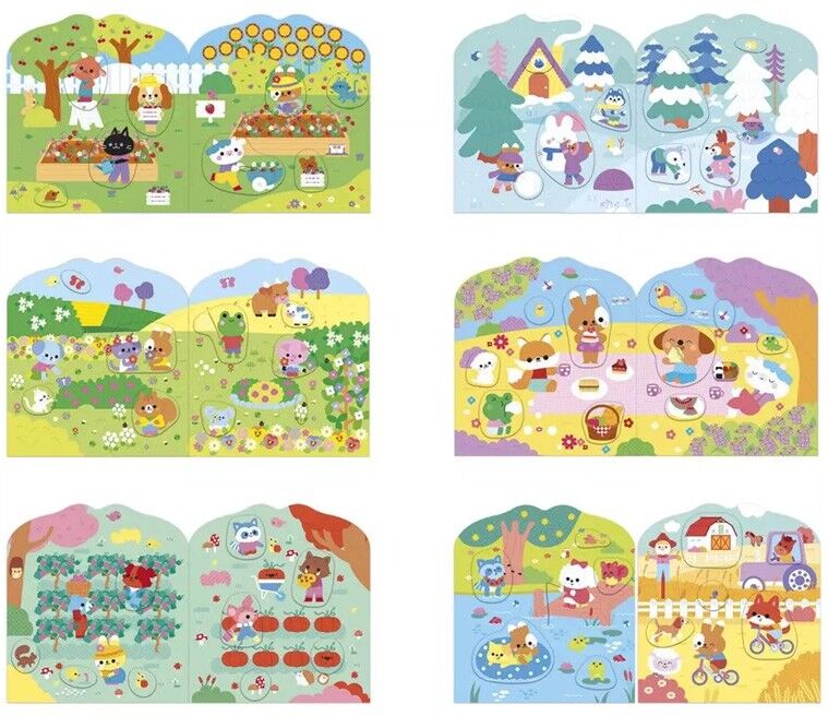 Cahier de Stickers avec 7 décors La Campagne - Janod