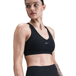NIKE Universa Padded Medium-Support Sport-BH Damen 010 - black/anthracite/dk smoke grey L