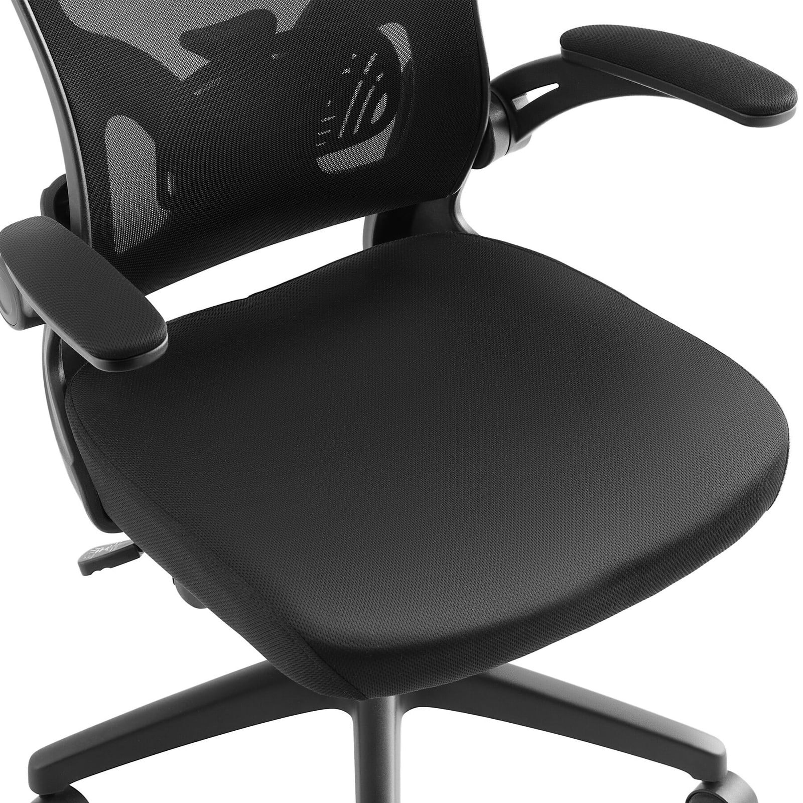 Ergonomische bureaustoel TecTake GmbH met verstelbare hoofdsteun en armleuningen - zwart