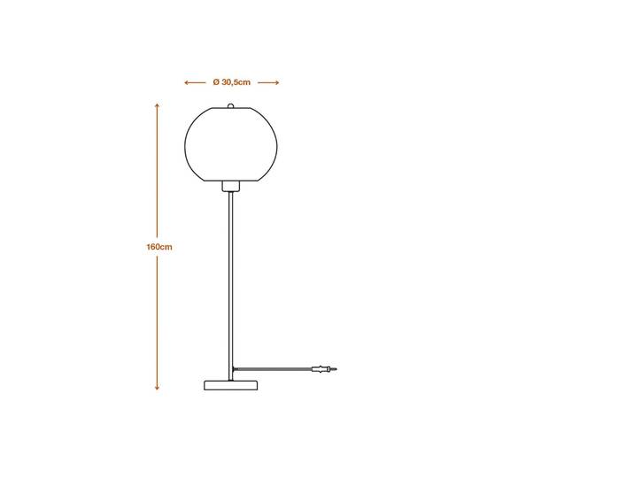 LEDVANCE Stehlampe Ball, braun / rost, für Wohn- / Esszimmer, Papier / Lunolit / Lunopal