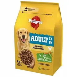 PEDIGREE® Adult 2,6kg mit Geflügel und Gemüse – Alleinfuttermittel für ausgewachsene Hunde großer und mittlerer Rassen