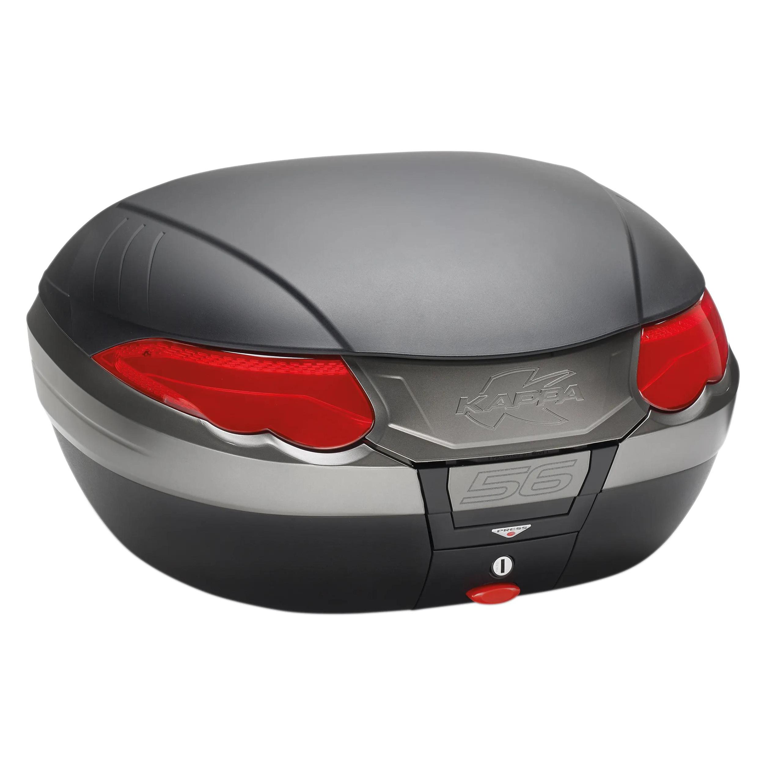 Kappa K56N TOP-CASE Monokey schwarz mit rotem Reflektor 56 Liter (56 l) (K56N)