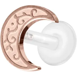 PTFE Labret mit Innengewinde + Titan-Aufsatz MOND