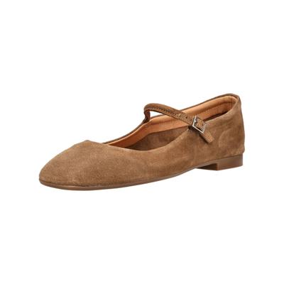 Ballerina PAVEMENT "Pavement Ballerinas Leder", Damen, Gr. 39, Leder, taupe, Schuhe Ballerina
