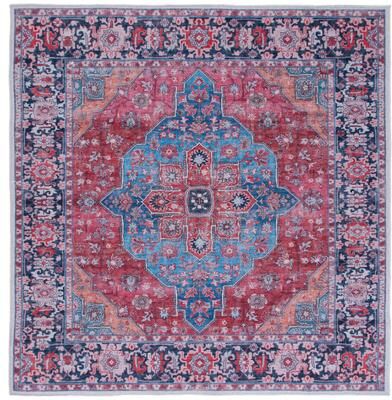 SAFAVIEH Serapi Machine Washable Elen Medallion Distressed Rug