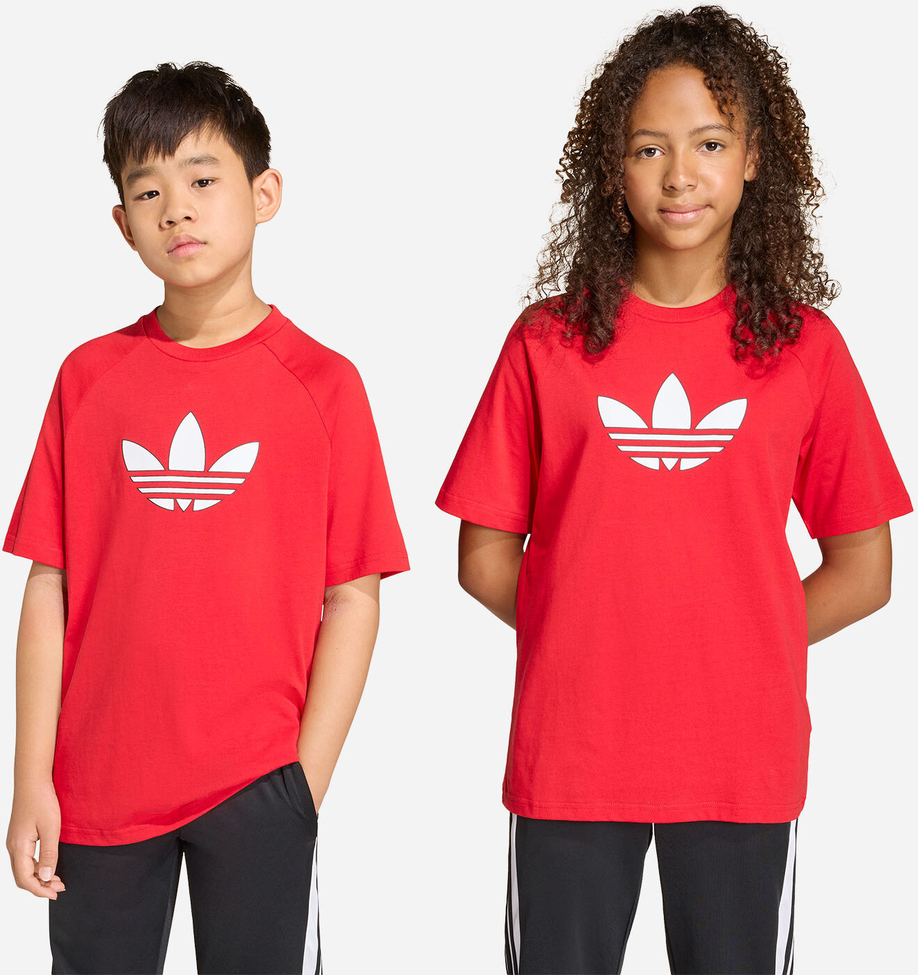Adidas Graphic Trefoil Jr - T-shirt - Rosso 9-10ANNI