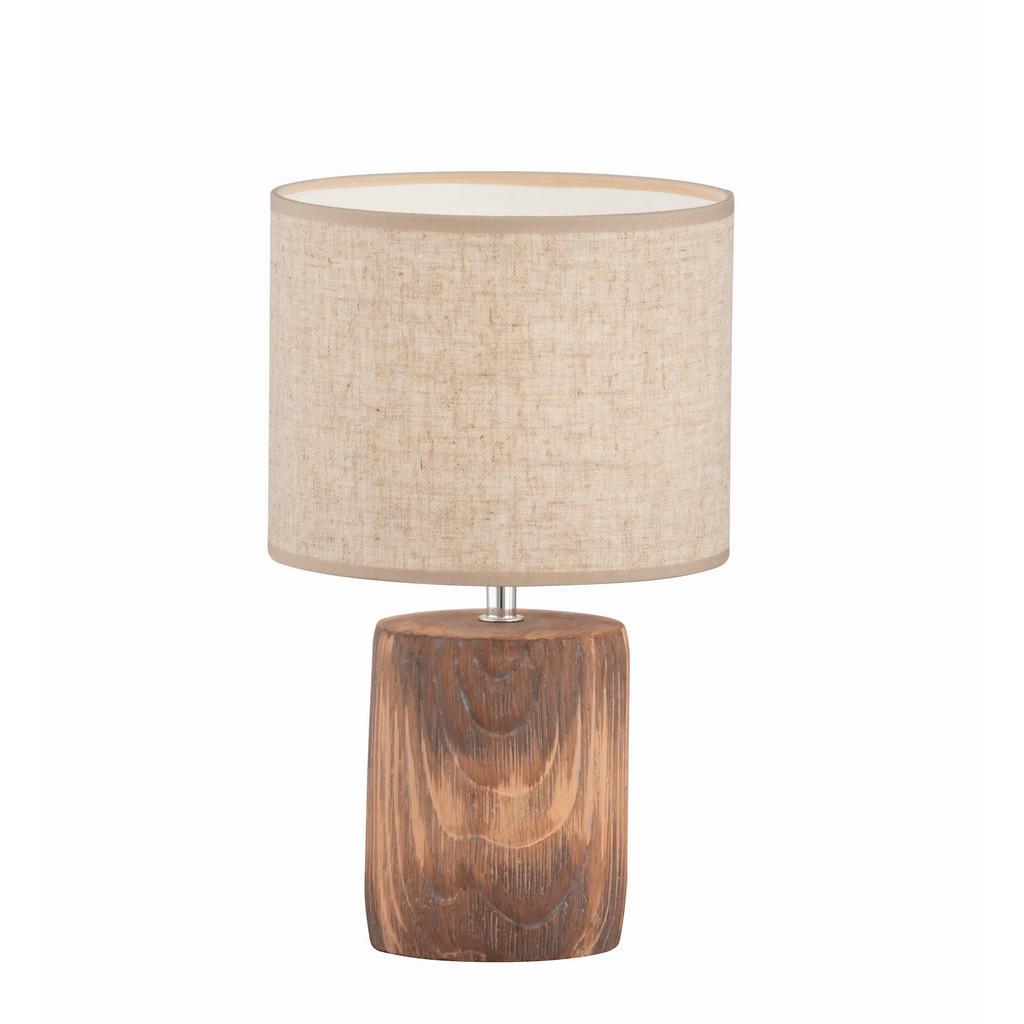 Fischer & Honsel Tischleuchte , Sandfarben , Textil , 35 cm , Schnurschalter, einfach zu transportieren, gleichmässige Lichtverteilung , Lampen & Leuchten, Innenbeleuchtung, Tischlampen, Tischlampen