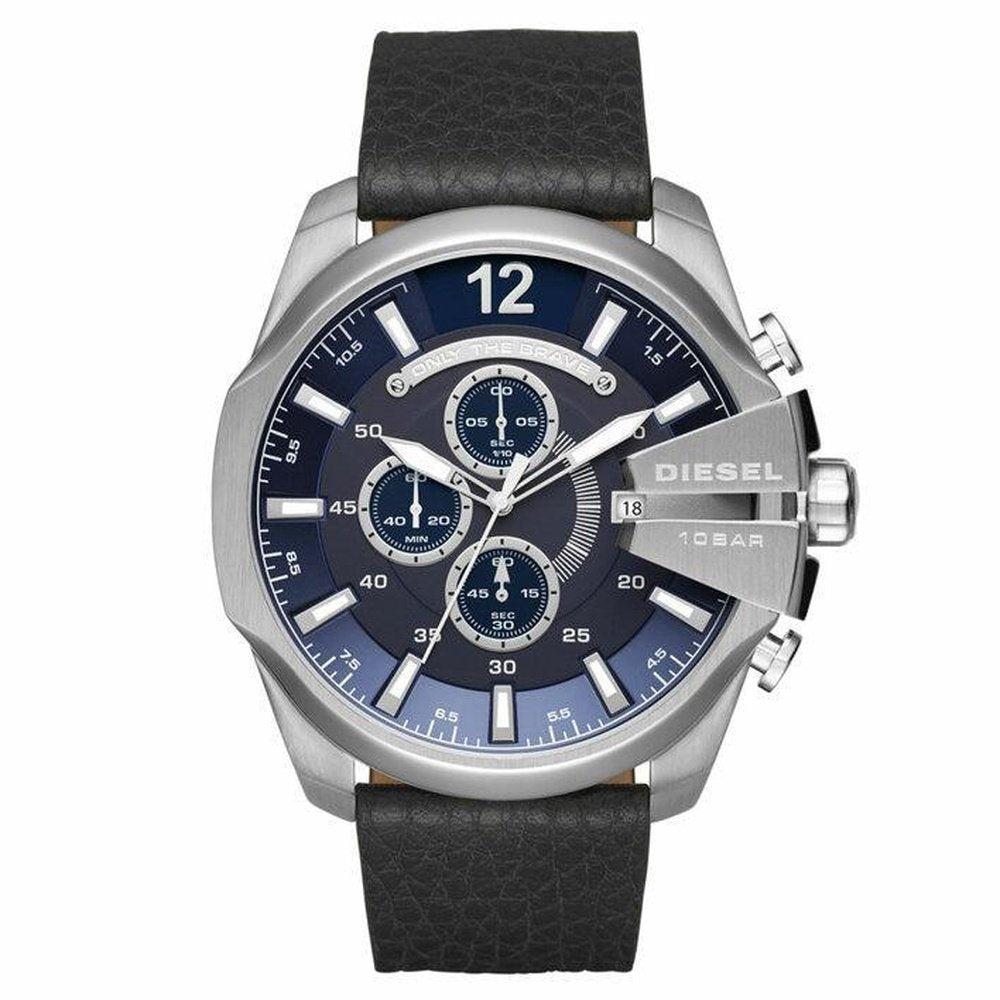 Diesel DZ4423 Mega Chief Marineblaues Zifferblatt Chronograph Herrenuhr