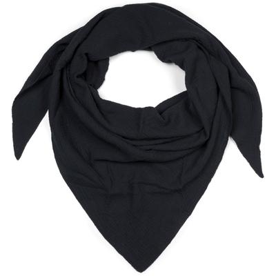 Dreieckstuch STYLEBREAKER "Musselin Dreiecktuch Einfarbig", Damen, schwarz, Obermaterial: 100% Baumwolle CO., Modisch, Modetücher