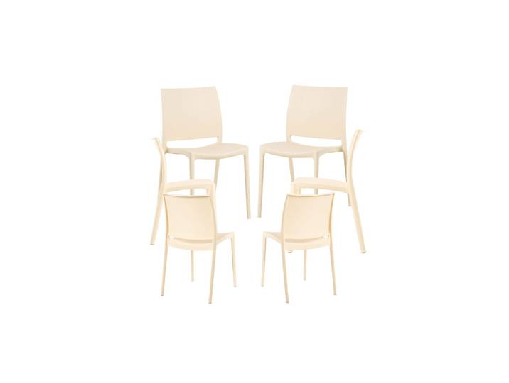 6er Set Dalen Stühle - Beige