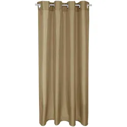 Bestlivings Gardine Blickdicht Taupe 140x145cm Ösen - Taupe dunkel