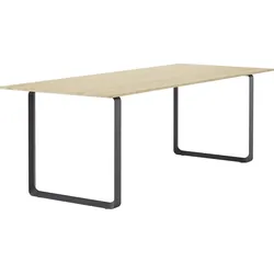 Muuto Tisch 225 x 90 cm helle Eiche schwarze Beine