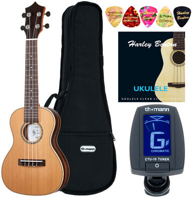 Harley Benton Hawaii Cedar Concert Uk Bundle Natur matt