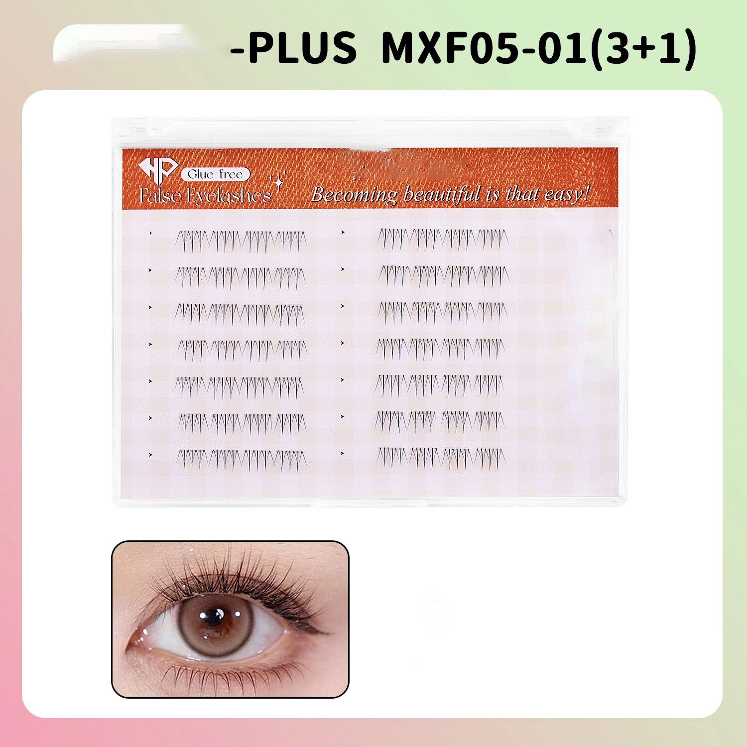 INF Faux cils sans colle - Cils inférieurs 6D naturels pour une beauté sans effort