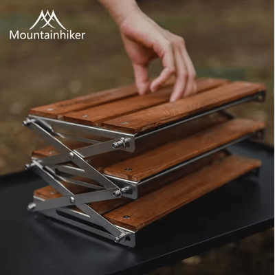 Portable Camping Rack Foldable Three Tier Outdoor Stand For Camping, Picnic And Barbecue Portable Camping Rack Foldable Three Tier Outdoor Stand For Camping, Picnic And Barbecue