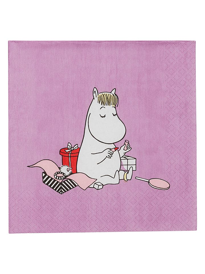 Moomin Servietten "Snorkmaiden" in Lila - 20 Stück - onesize