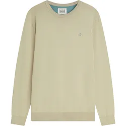 SCOTCH&SODA Herren Pullover - Core, Viskose Pullover, einfarbig Beige / S