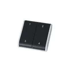 Eltako 30000770 Funk-Handsender batterie- und leitungslos mit Doppelwippe, alu/anthrazit-soft FHS4-al/anso