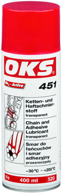 OKS Spray lubrifiant adhésif pour chaînes 400ml 451 (1123140178)