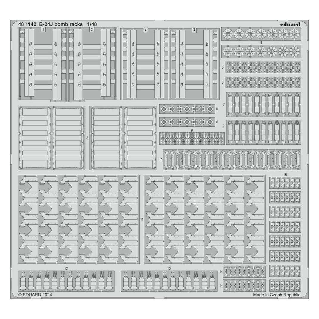 Eduard B-24J bomb racks (481142)