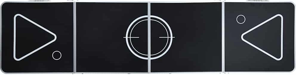 vidaXL Table de bière-pong pliable 240 cm Noir