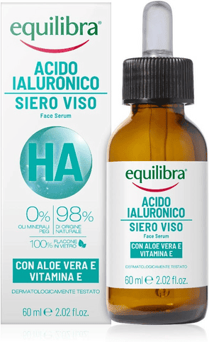 Equilibra Siero Viso Acido Ialuronico con Aloe Vera e Vitamina E 60 ml