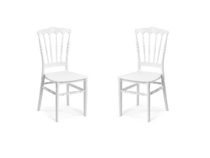 Chaise empilable - NAPOLEON - NAPOLEON 2 - Blanc - Polypropylène - Intérieur/Extérieur