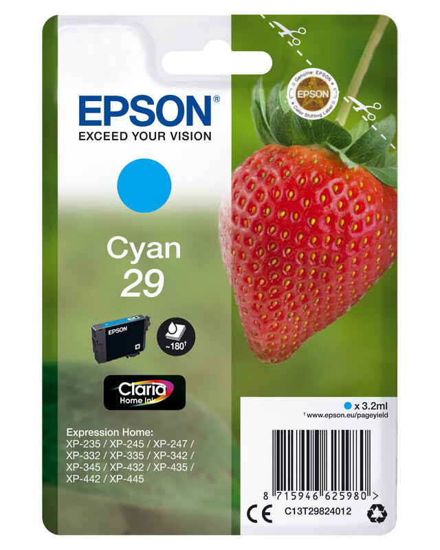 Epson Claria Home cyaan inkt voor de Aardbei printer