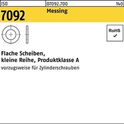Unterlegscheibe ISO 7092 10 Messing 1000 Stück