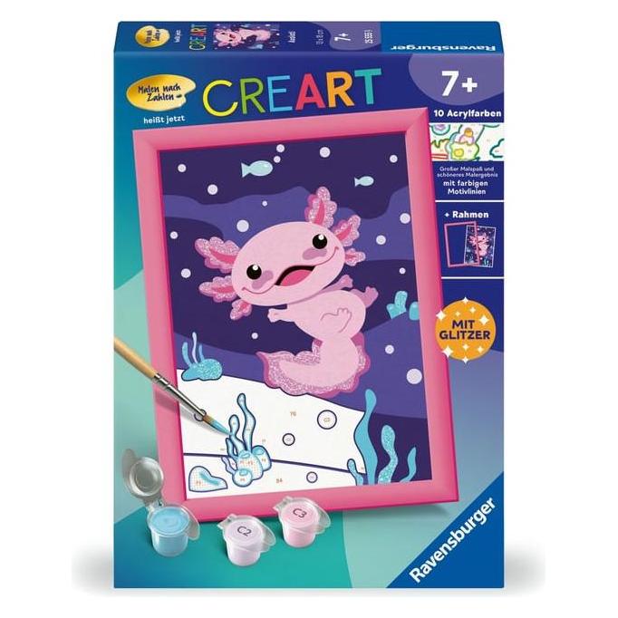 Ravensburger CreArt - Malen nach Zahlen 25555 - Axolotl - ab 7 Jahren (25555)