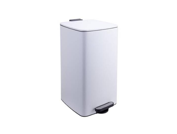 Relaxdays Mülleimer Küche, 30 Liter, Absenkautomatik, weiß