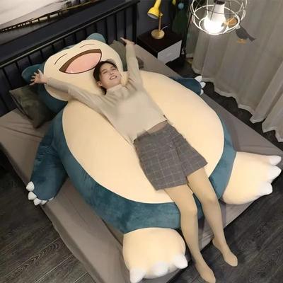 Uplifted Finds Aoger Giant Snorlax Plush Toy Soft Leather Shell Pillow For Kids And Collectors 150 Cm a