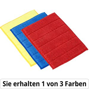 BÜMAG Spültuch Super Fettwisch-Pad, 17 x 23 cm, aus Mikrofaser, farbig sortiert, waschbar,, 1 Stück