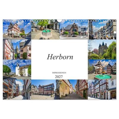 Herborn Impressionen (Wandkalender 2027 DIN A3 quer), CALVENDO Monatskalender
