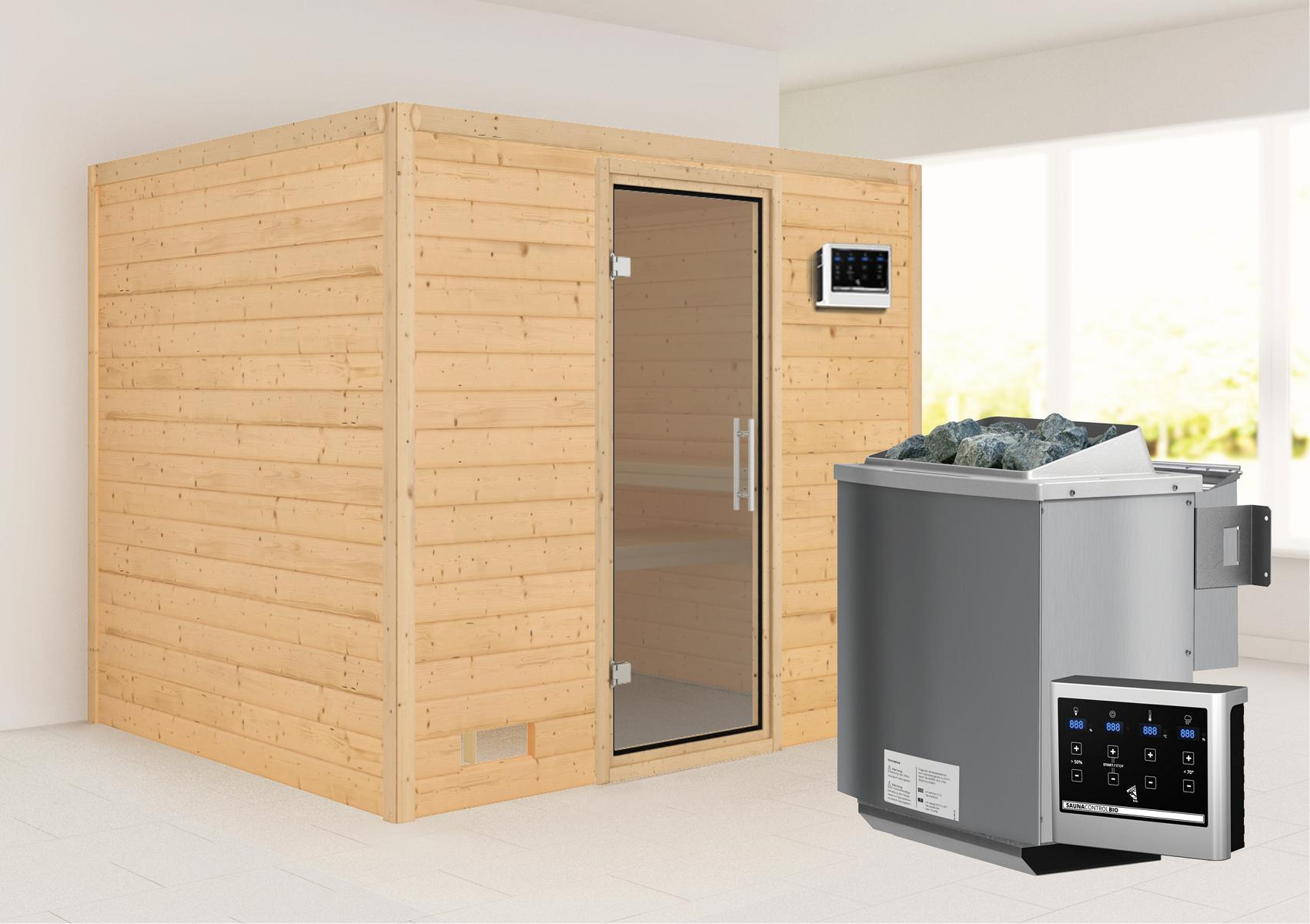 KARIBUHOLZT Sauna Sonara Front 9kW Bio ext. St graphitf. GGT 09231581