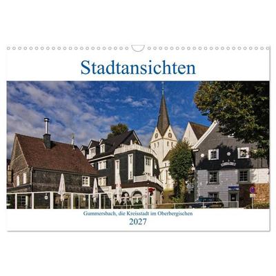 Stadtansichten, Gummersbach (Wandkalender 2027 DIN A3 quer), CALVENDO Monatskalender
