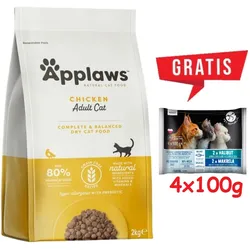 Applaws Adult Huhn Trockenfutter für Katzen 2kg