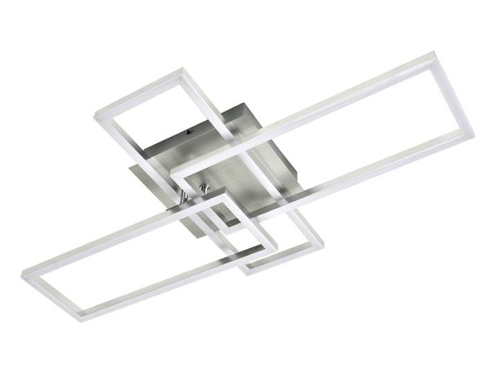 Adelebsen - plafonnier led en métal, coloris argent, l 65 cm