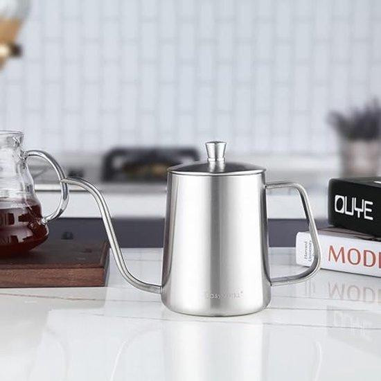 WAN Gietketel voor Koffie met Zwanenhals en Thermometer, RVS, 600ml