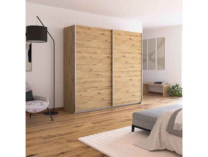 Armoire - Uni 226cm Marron/Imitation chêne Artisan