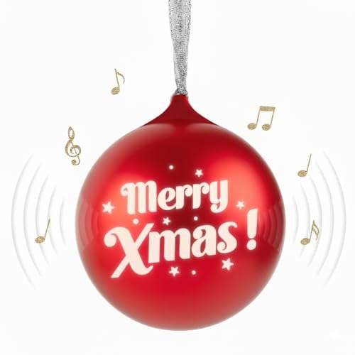 Bigben Bluetooth-luidspreker in kerstbalvorm, Rood