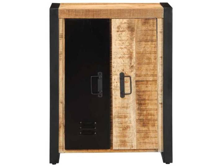 Buffet en bois de manguier massif - GKO - 55x35x70 cm - Brun - Grand espace de rangement - Bois robuste et stable