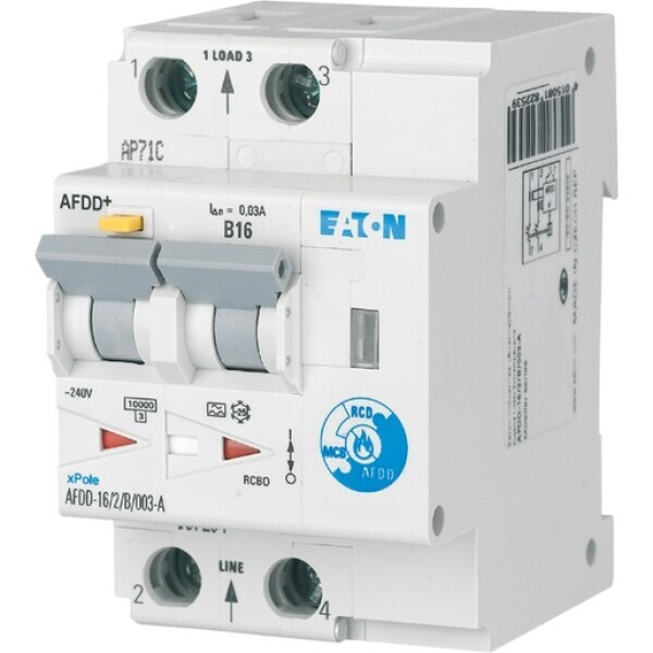 Eaton brandbeveiligingsschakelaar AFDD-16/2/C/003-A, 16A, 2-polig, 0.03A, Type A