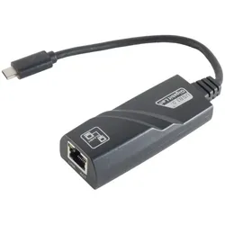 USB-C LAN Adapter, RJ-45, Gigabit, schwarz
