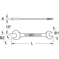 BRONZEplus Doppel-Maulschlüssel 14 x 17mm