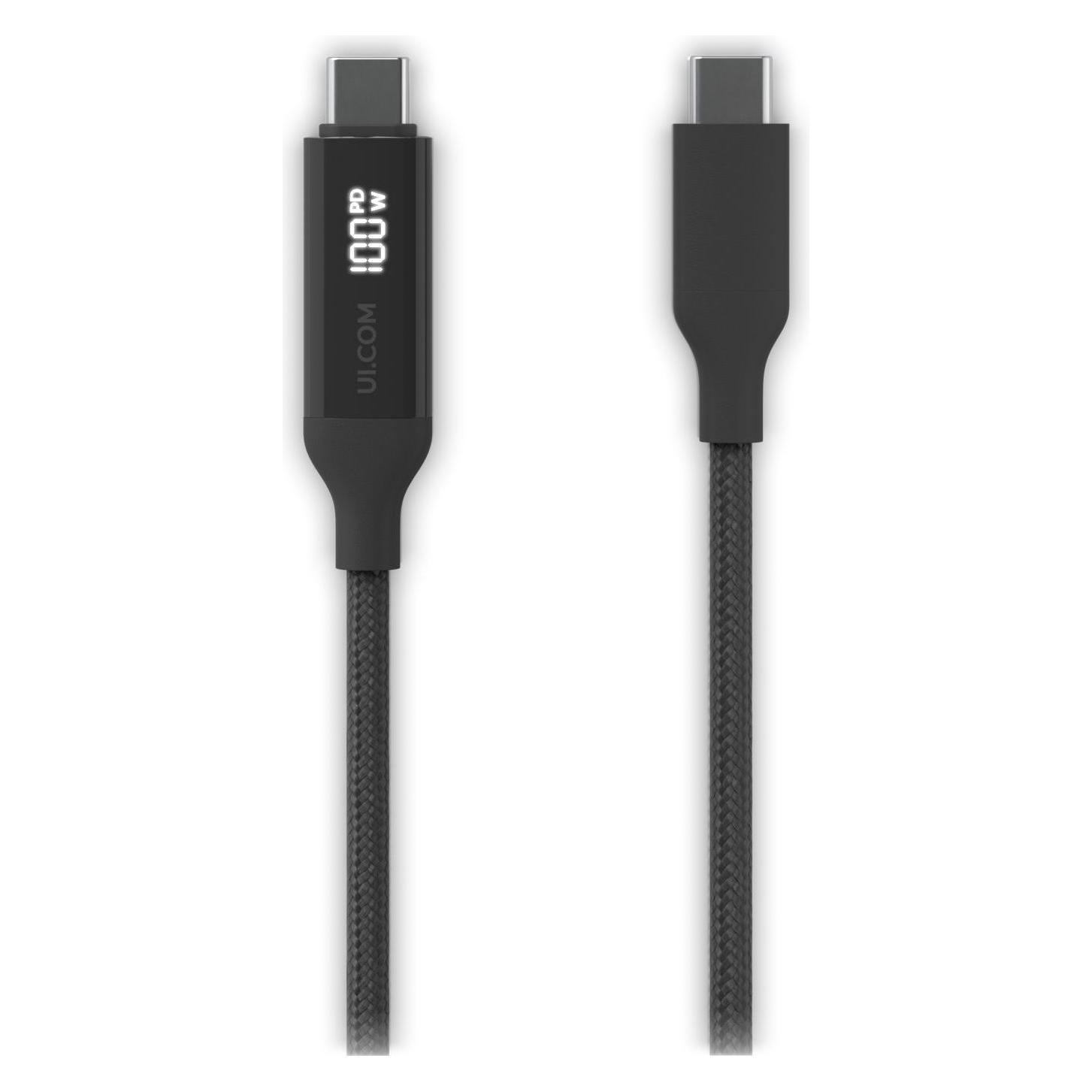 Ubiquiti Braided power and data cable (2 m, USB 2.0, USB 3.2 Gen 2, 100 W) (UACC-CABLE-USB-100W-2M-BK)