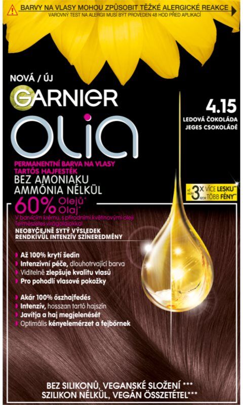 Garnier Olia Big Kit coloration cheveux permanente teinte 4.15 Iced Chocolate 1 pcs