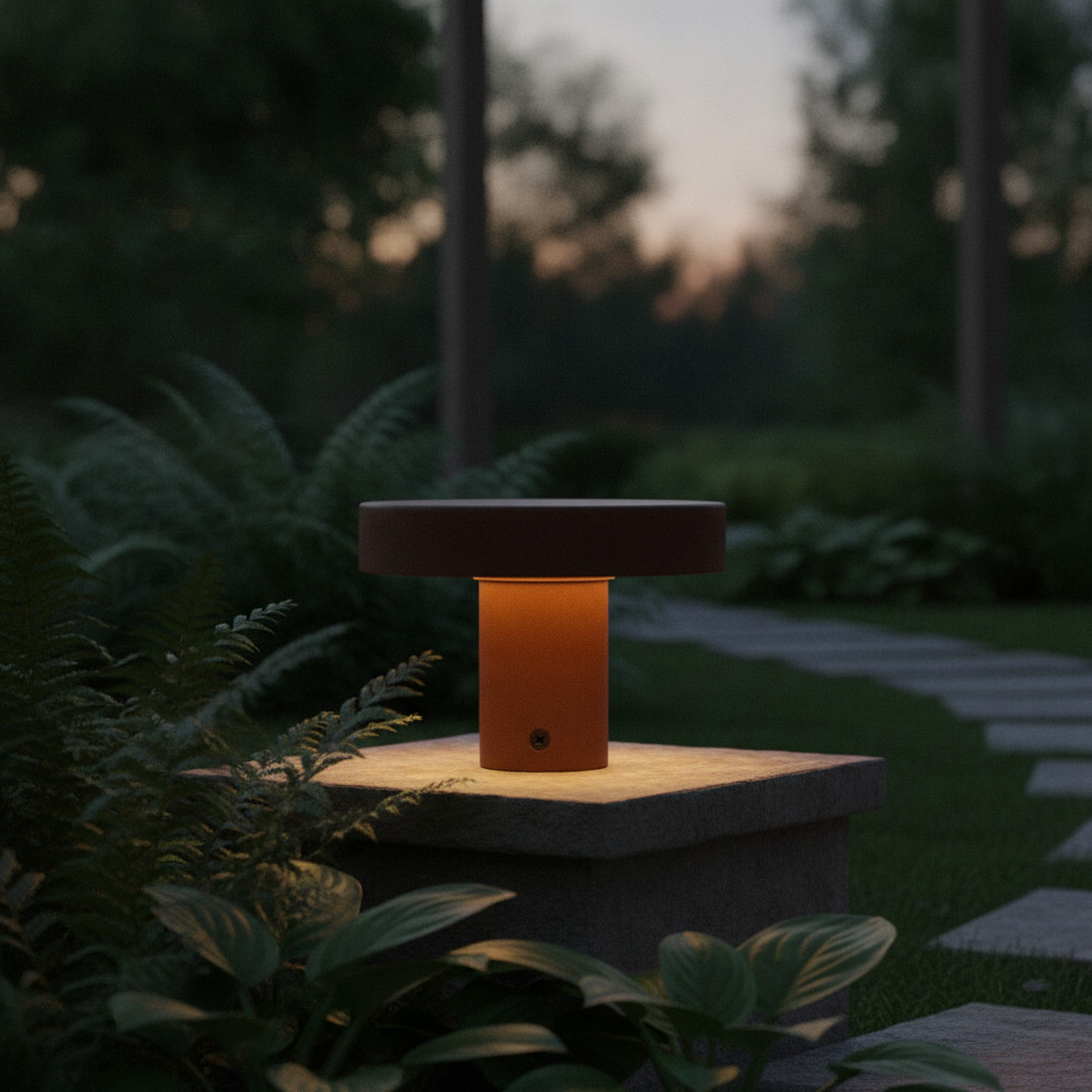 Lyora Balic LED tuinlamp bruin met bewegingssensor
